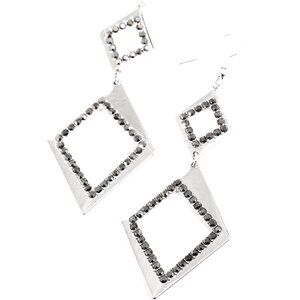 🆕Paparazzi Jewelry Earring*❤️*​Deco Decoupage - Silver-~Free Gift~